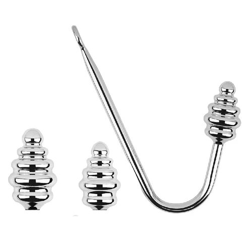 8826 Anal Ribbed Hook Set Screw-in GreatBenefit 0811